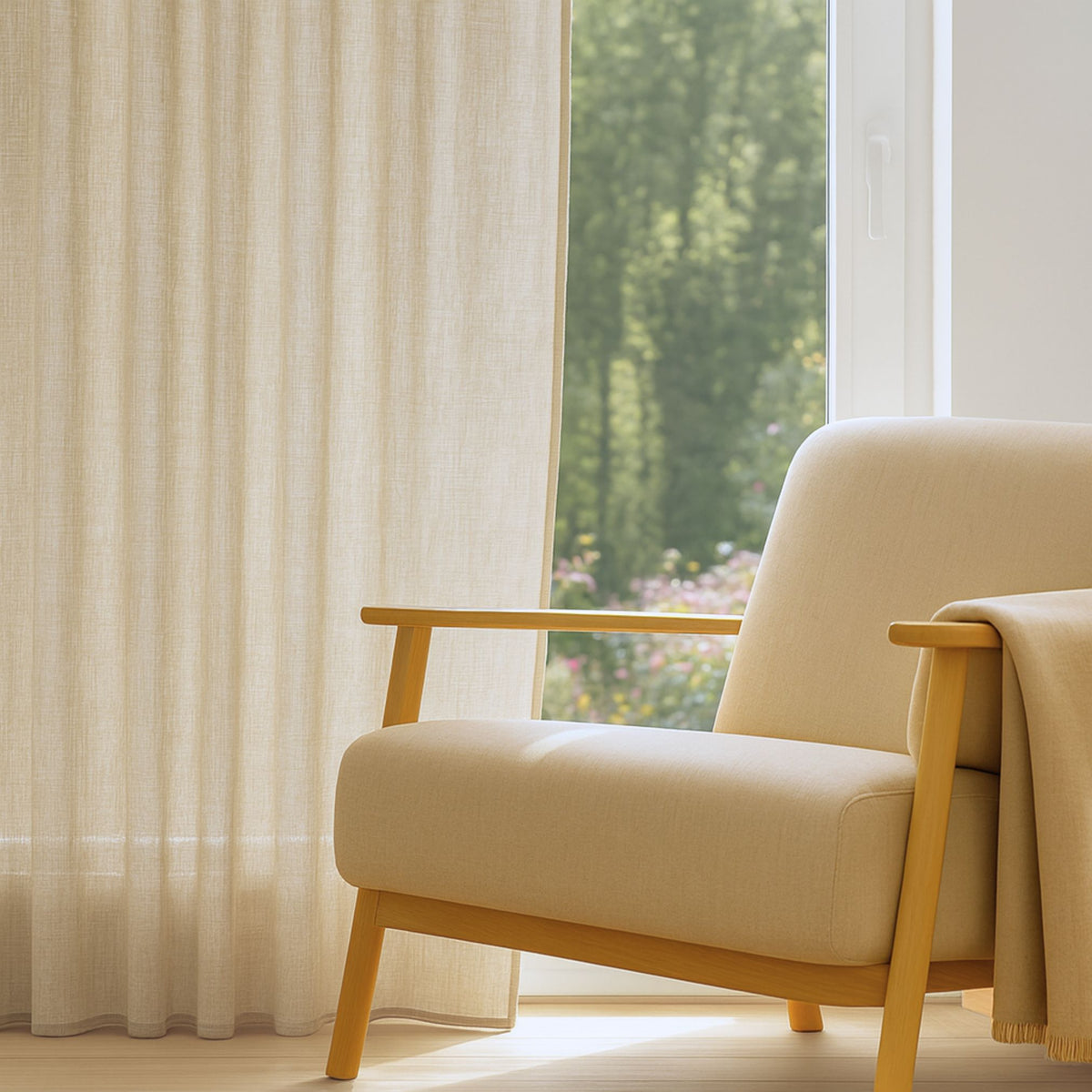 "Linen curtain" day curtain ecru Juist