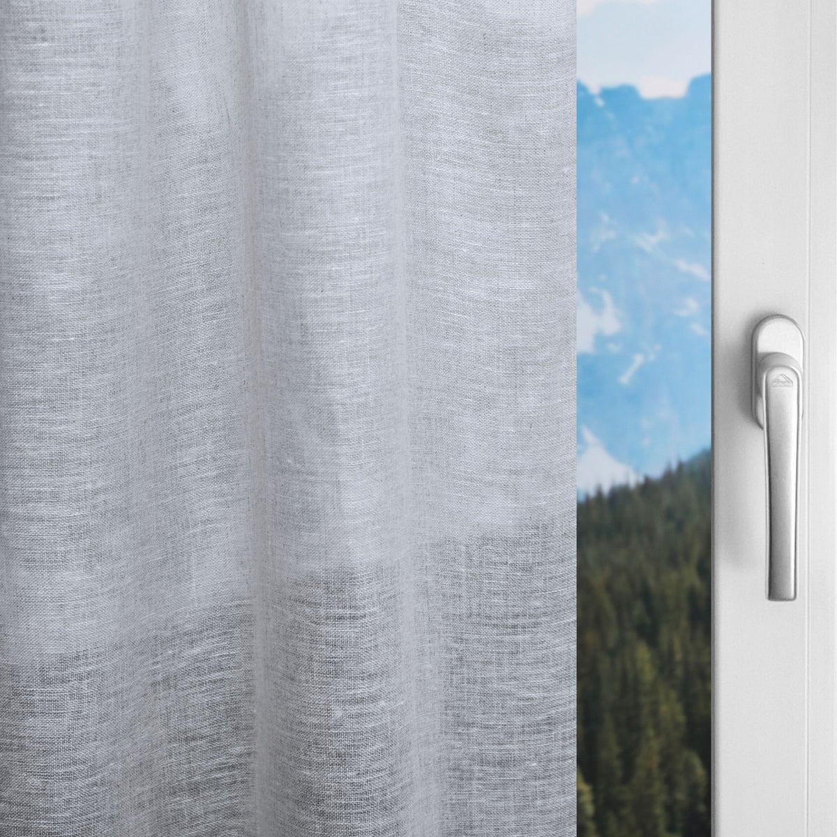 "Linen curtain" day curtain light grey Juist