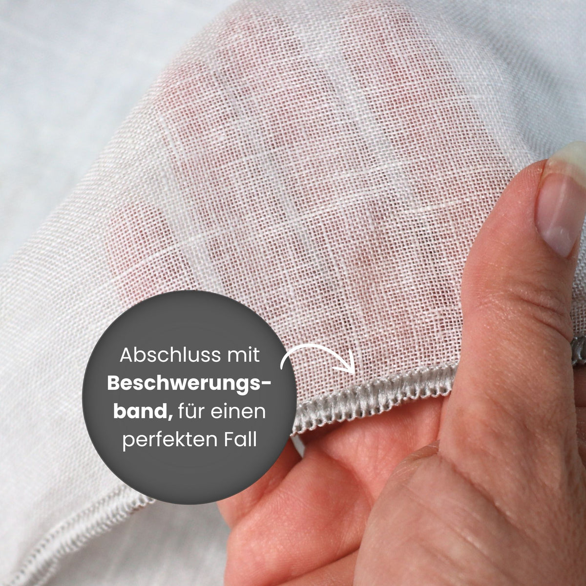 "Linen curtain" day curtain light grey Juist