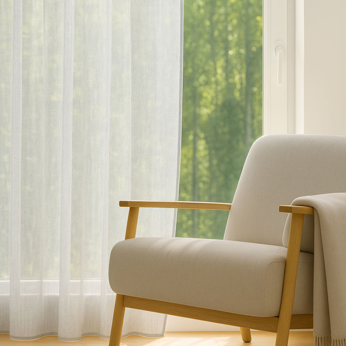 "Linen curtain" day curtain light grey Juist