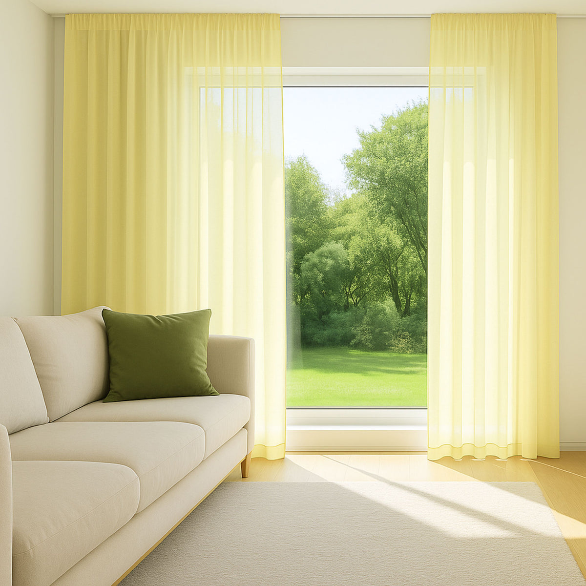 Tagesvorhang zartgelb Elvira