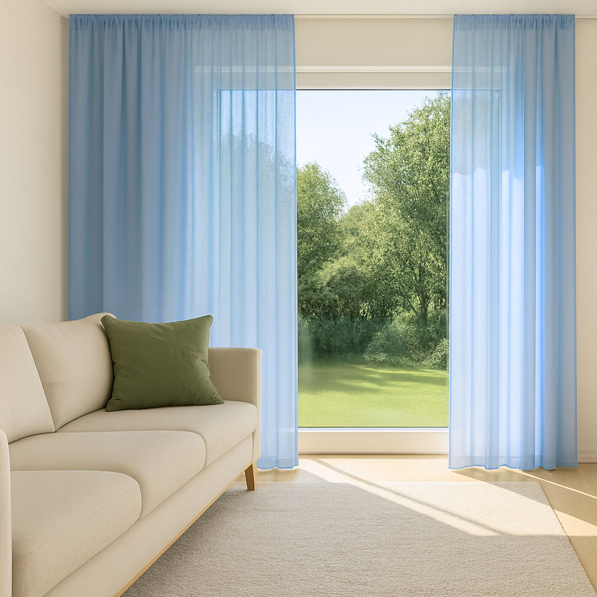 Tagesvorhang blau Elvira