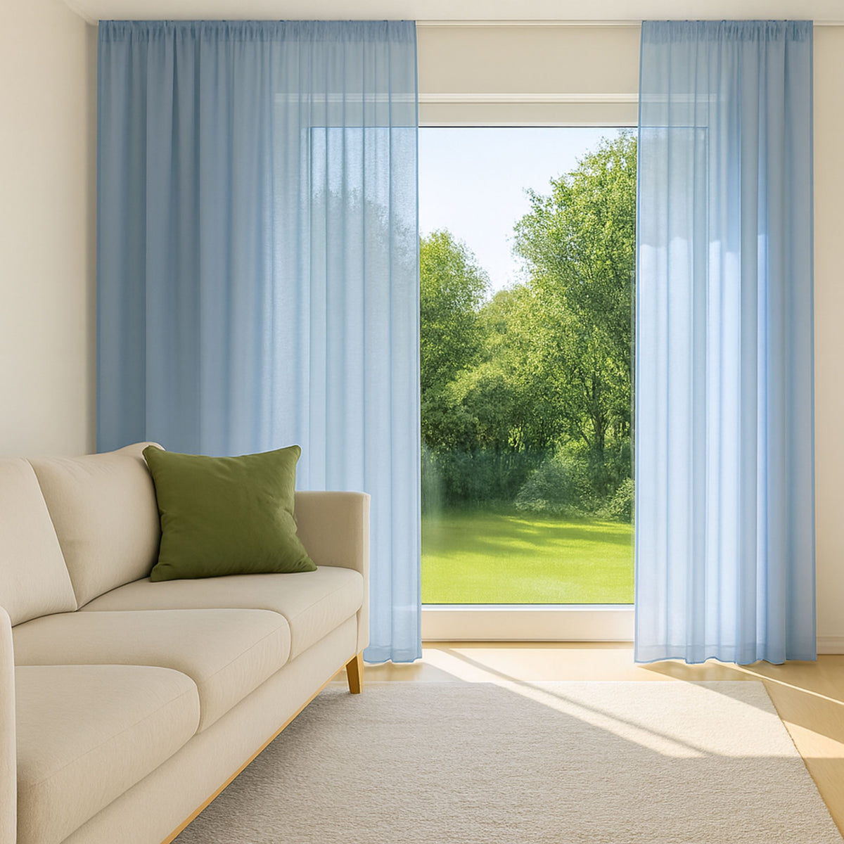 Rideau de jour bleu jeans Elvira