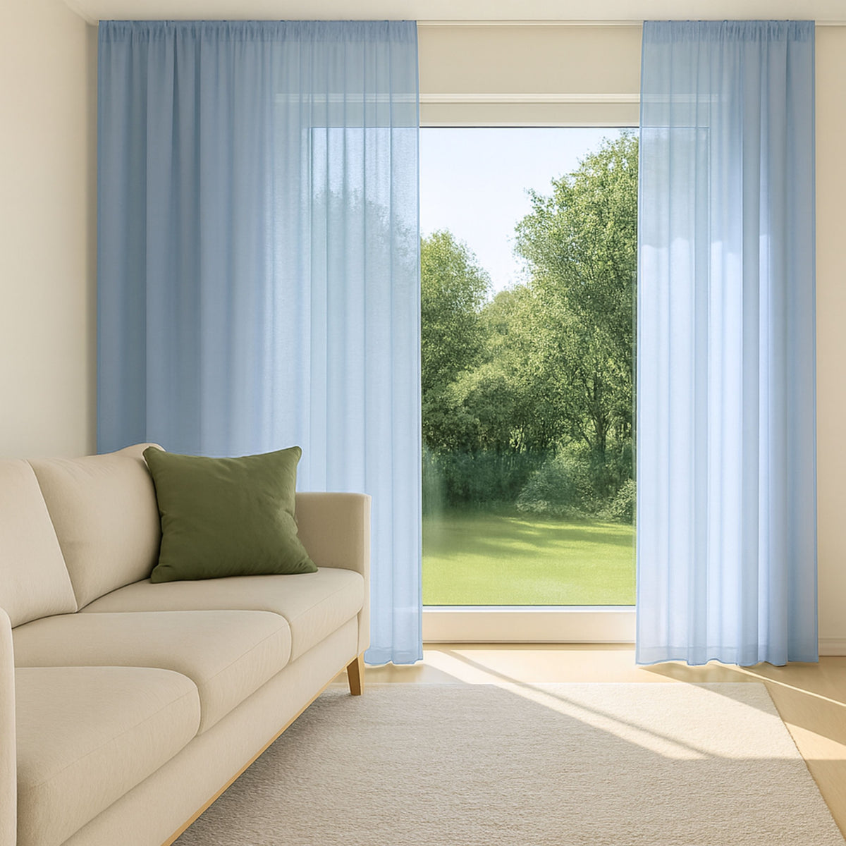 Tagesvorhang himmelblau Elvira