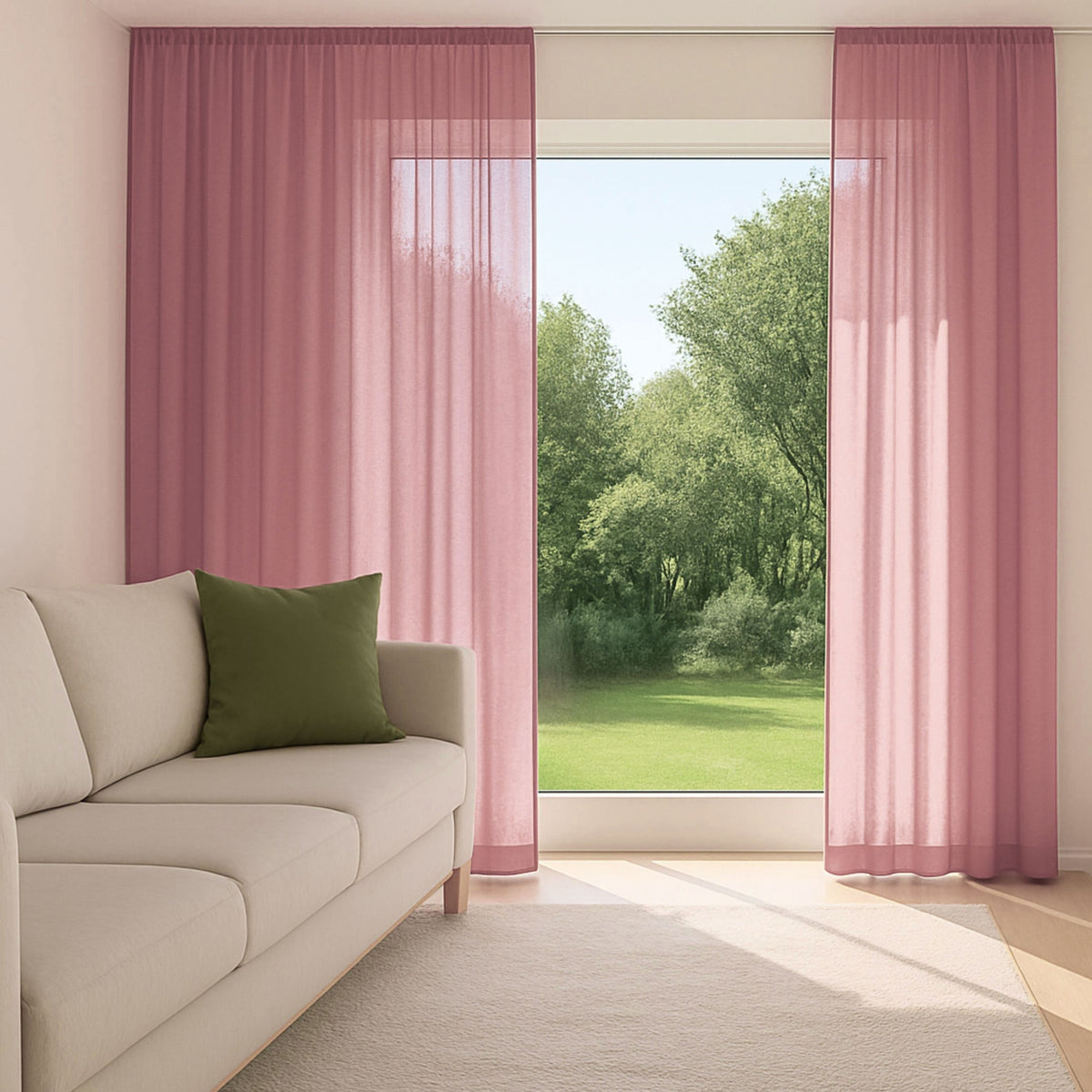 Tagesvorhang violett rot Elvira