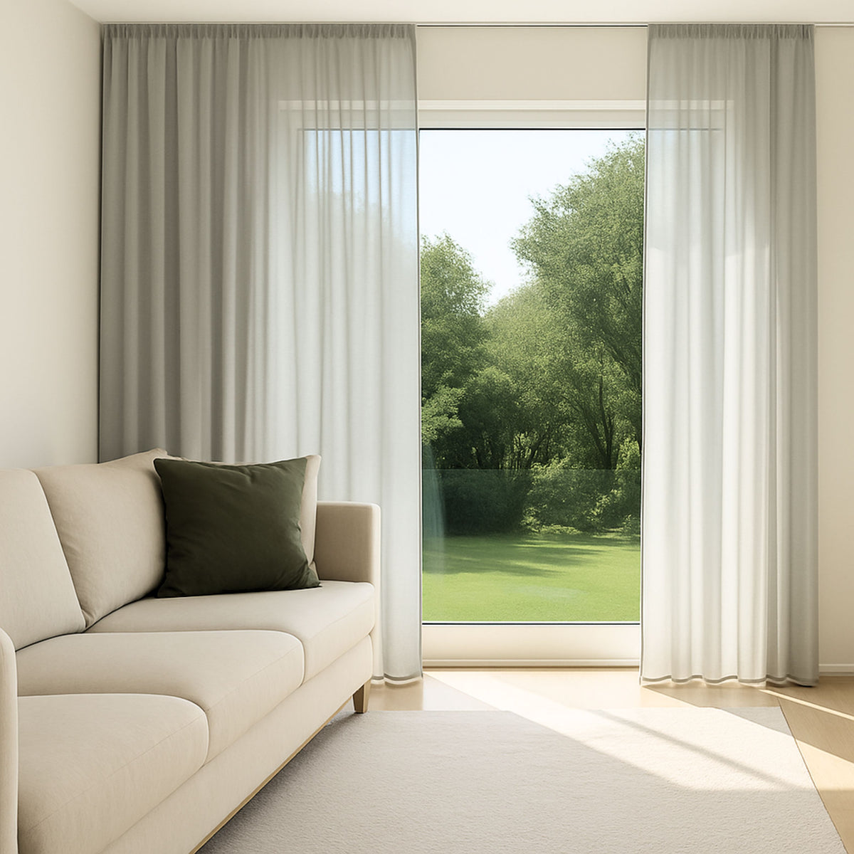 Rideau de jour gris clair Elvira