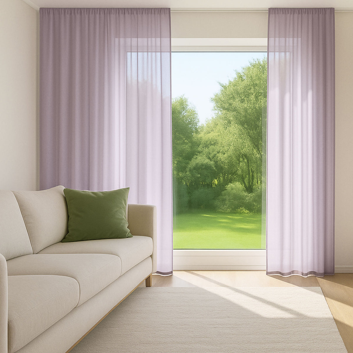 Rideau de jour prune Elvira