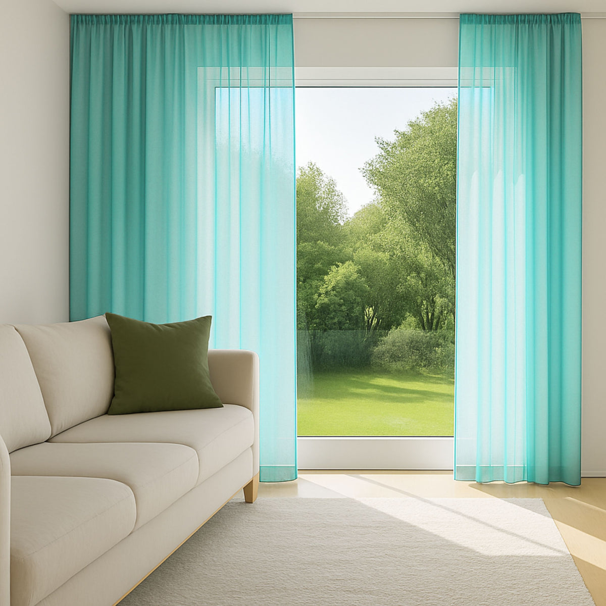 Tagesvorhang türkis Elvira