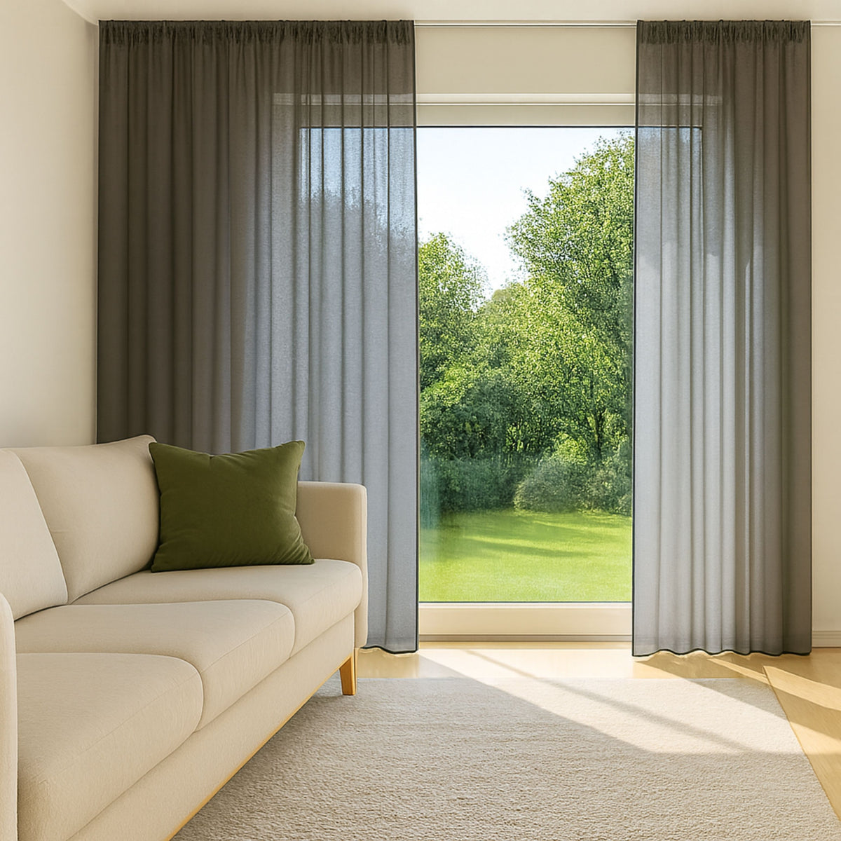 Tagesvorhang dunkelgrau Elvira