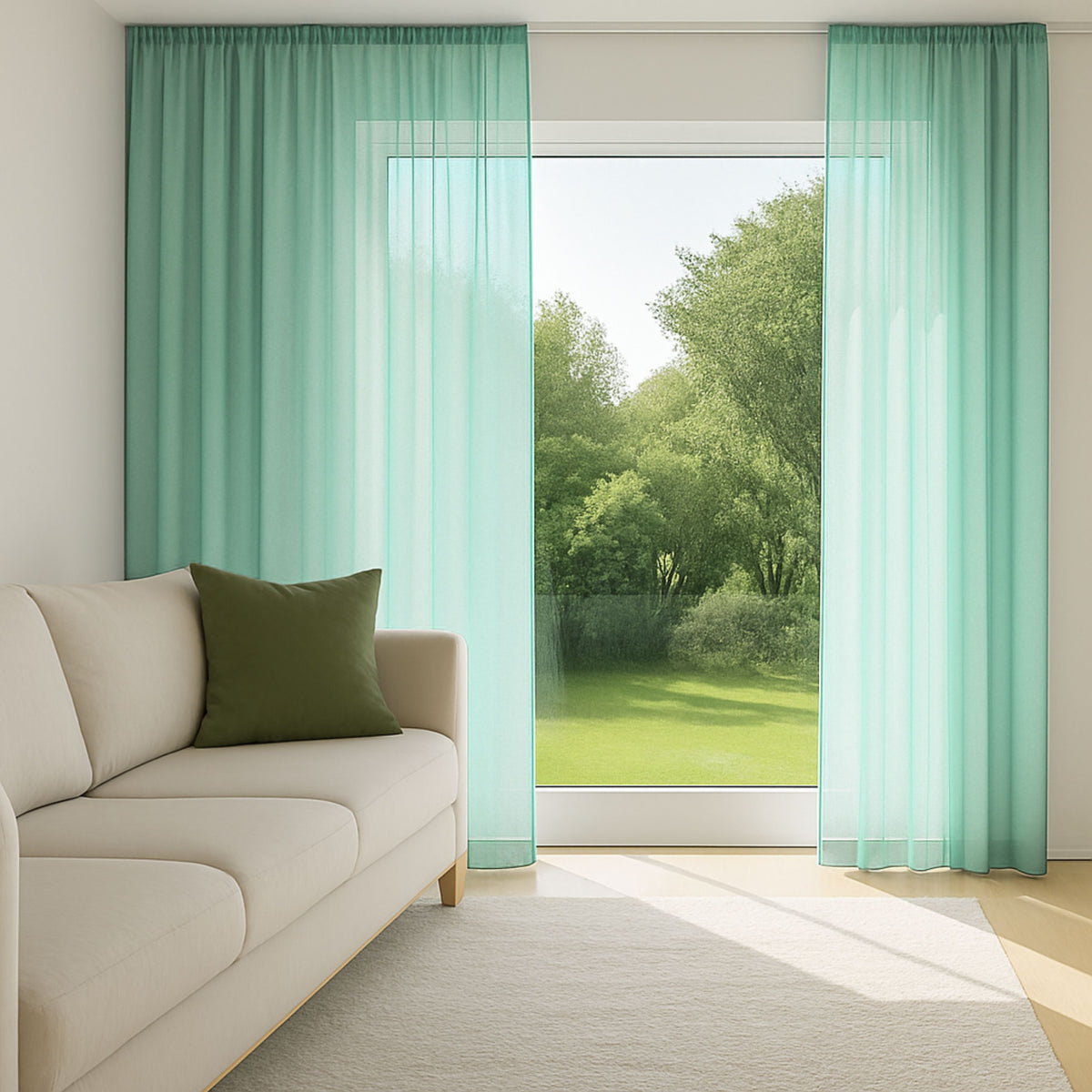 Day curtain aquamarine Elvira