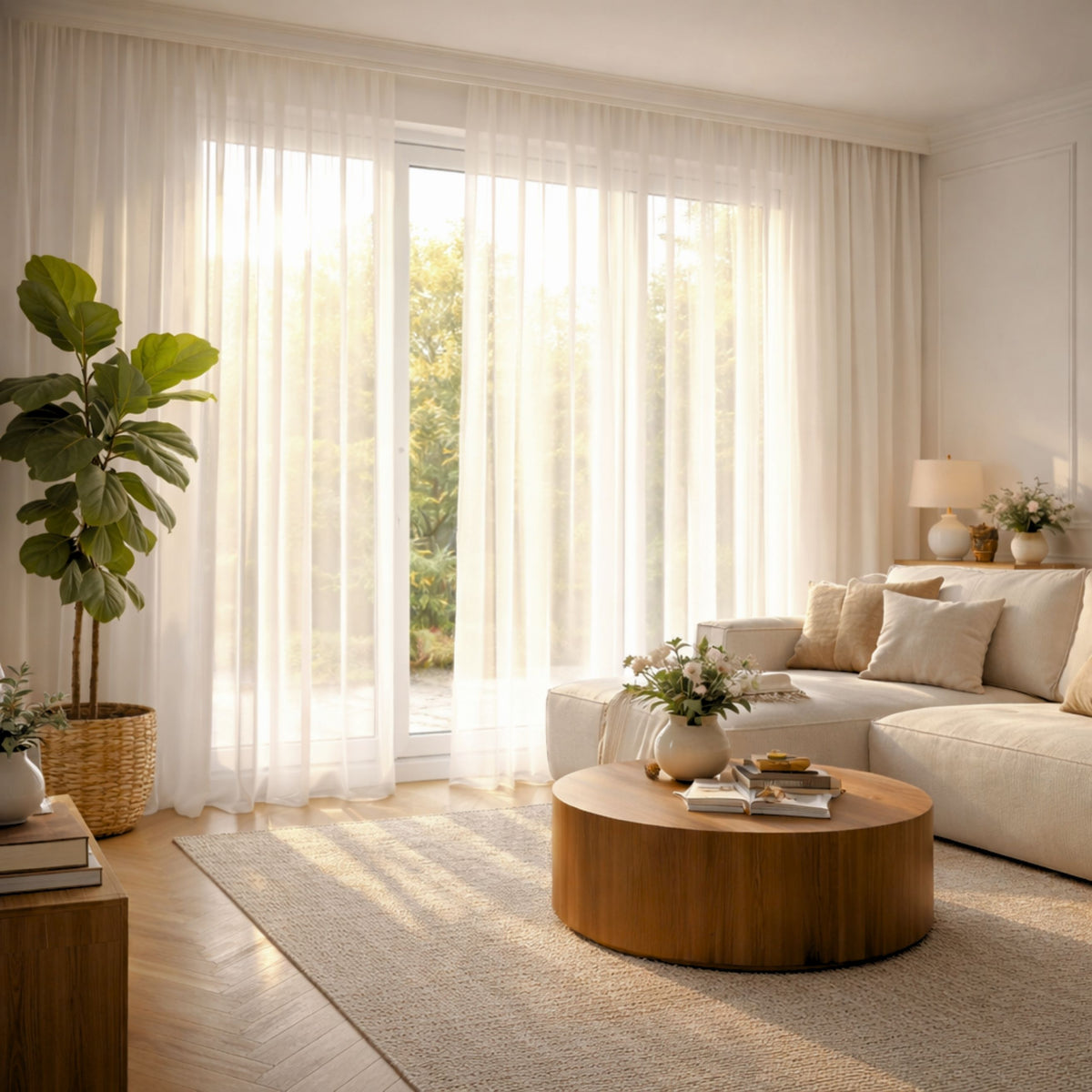 Rideau de jour ivoire Marit