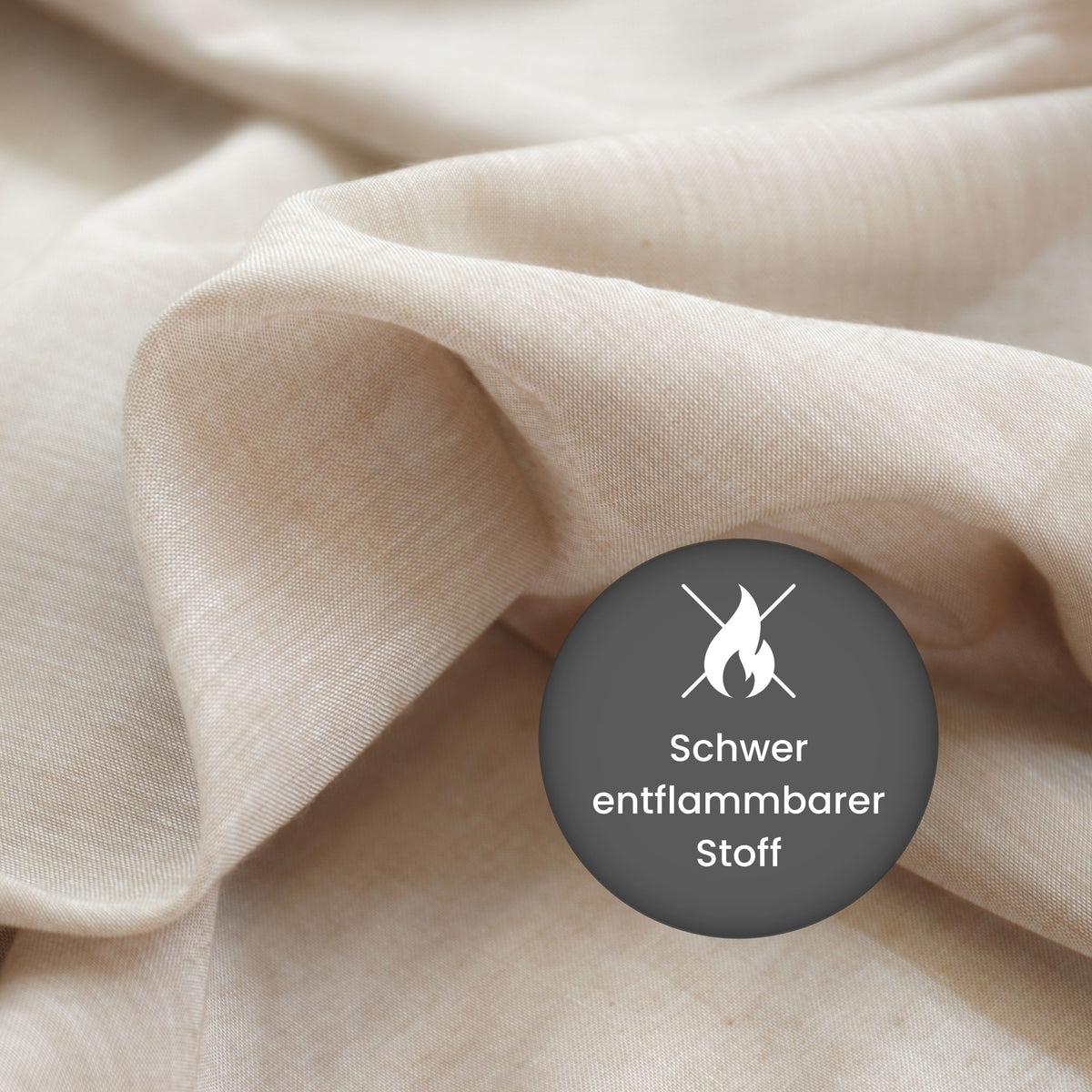 Tagesvorhang dunkelbeige Tilly