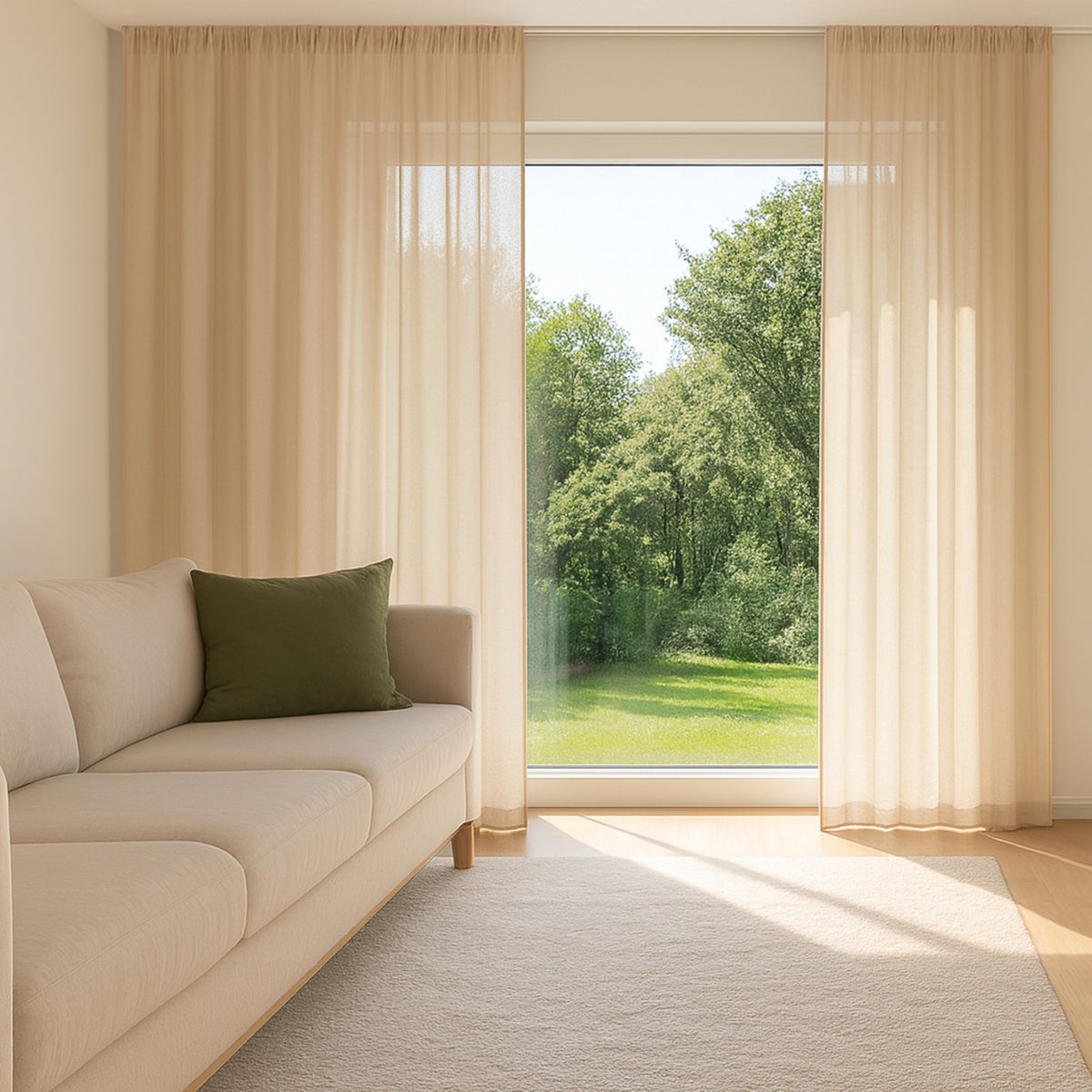 Rideau de jour marron clair Tilly