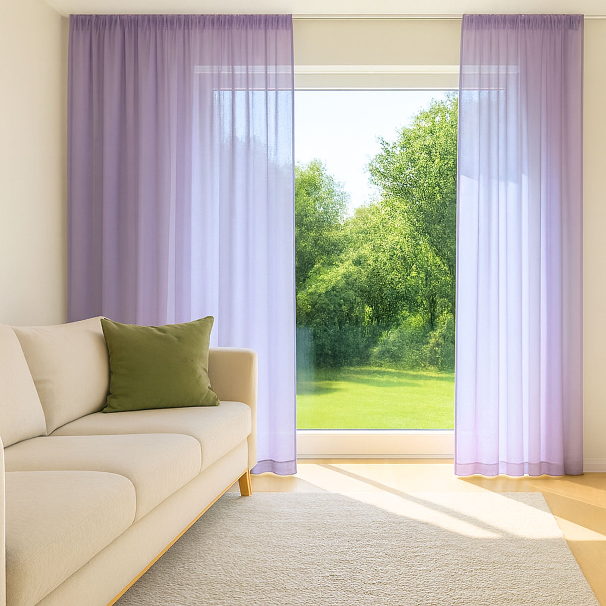 Rideau de jour lilas Tilly