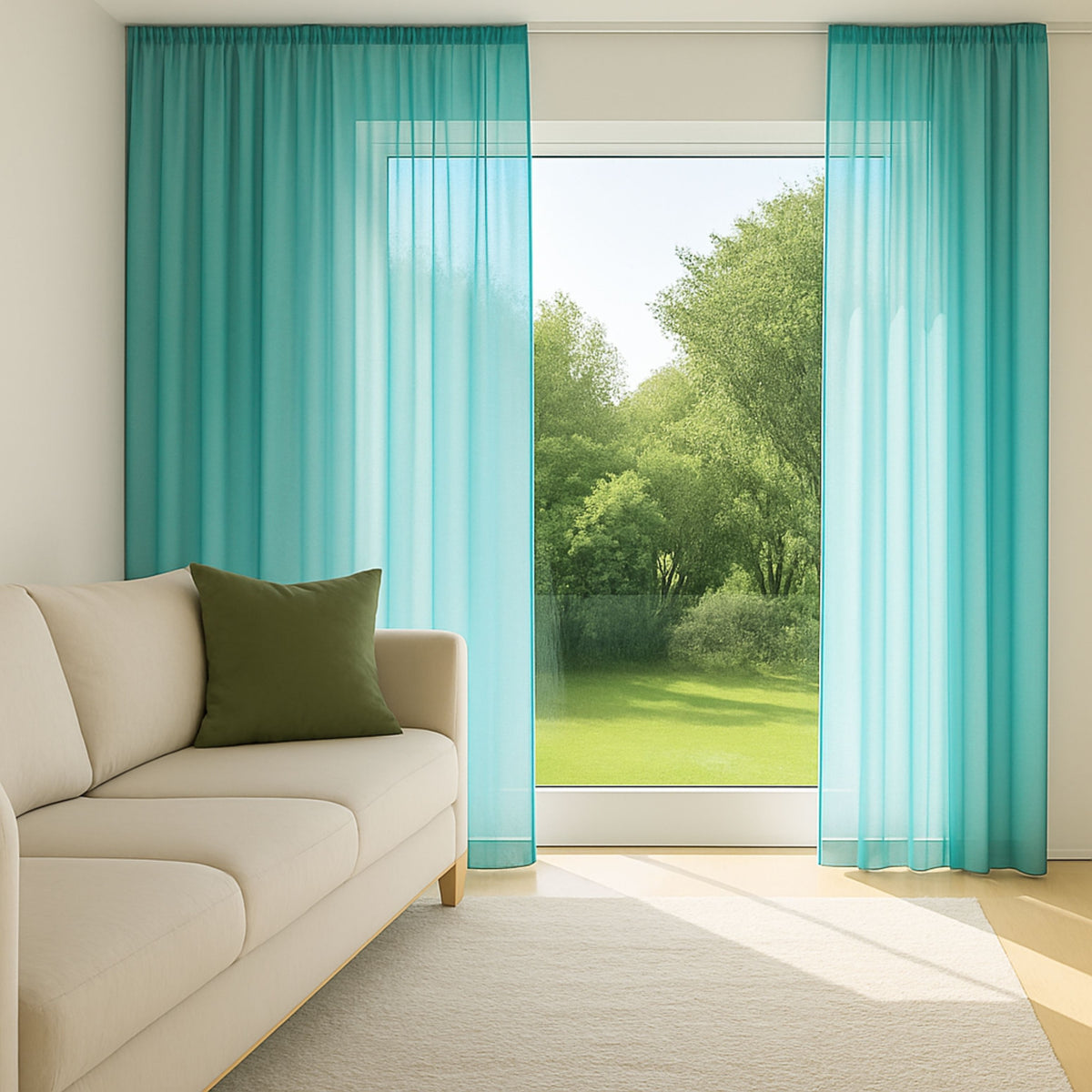 Turquoise day curtain Tilly