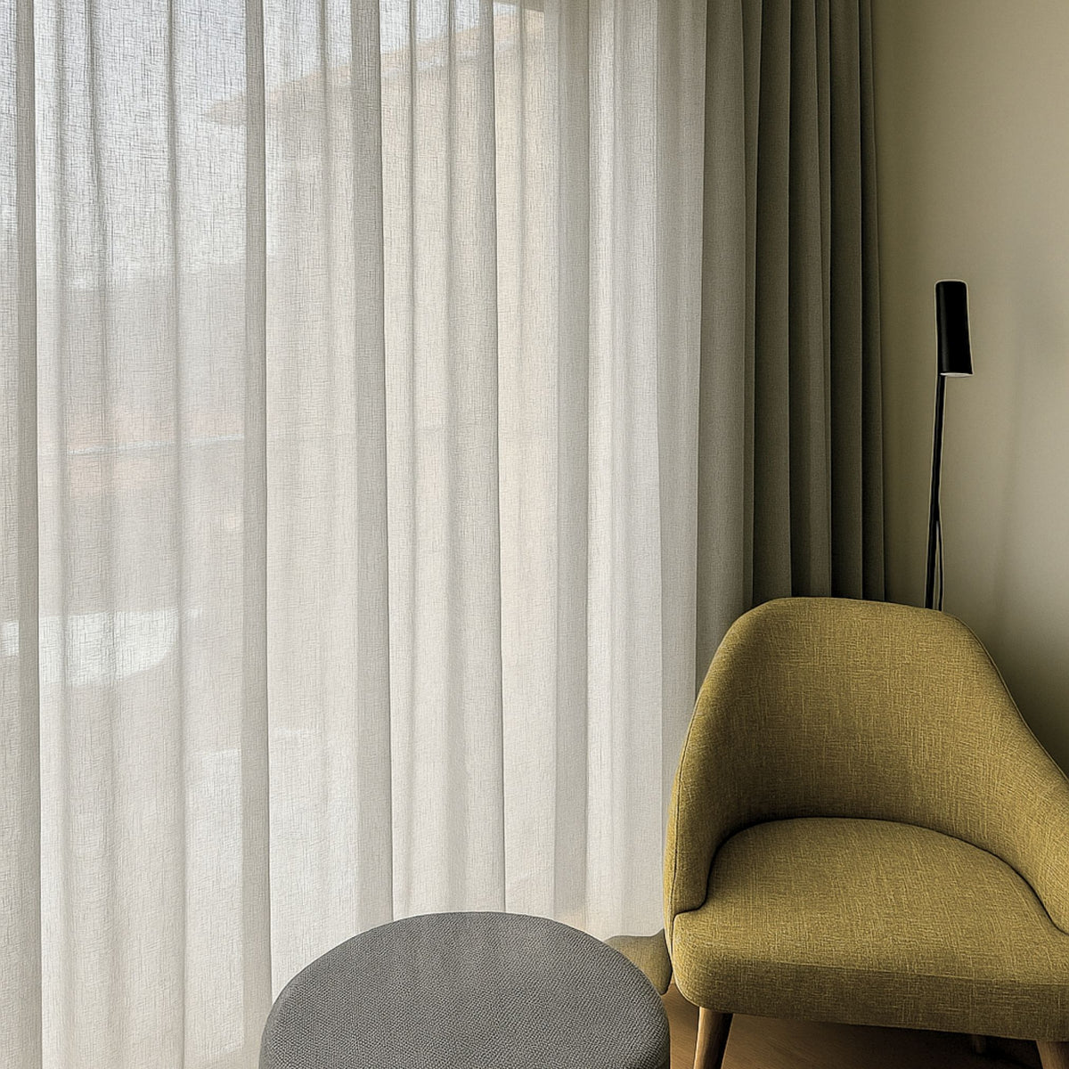 Tagesvorhang grau Pax