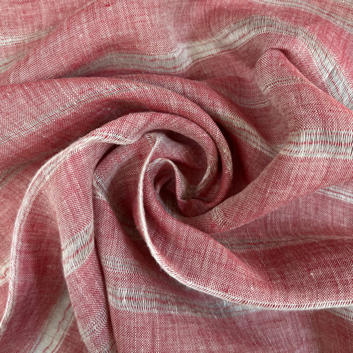 "Linen curtain" In-Between curtain red Sissi "stripes"