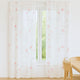 Red Pepita day curtain