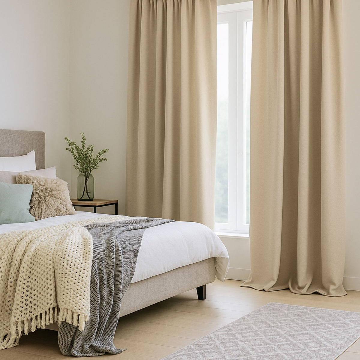 Rideau de l'appareil "rideau acoustique" Hell beige viktoria