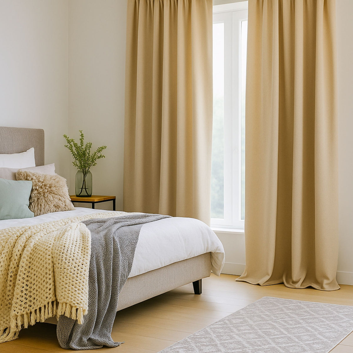 Rideau de l'appareil "rideau acoustique" beige viktoria