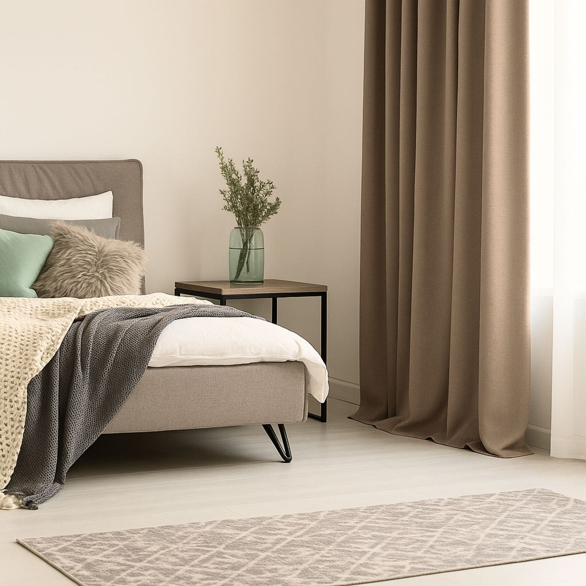 Rideau de l'appareil "rideau acoustique" taupe viktoria