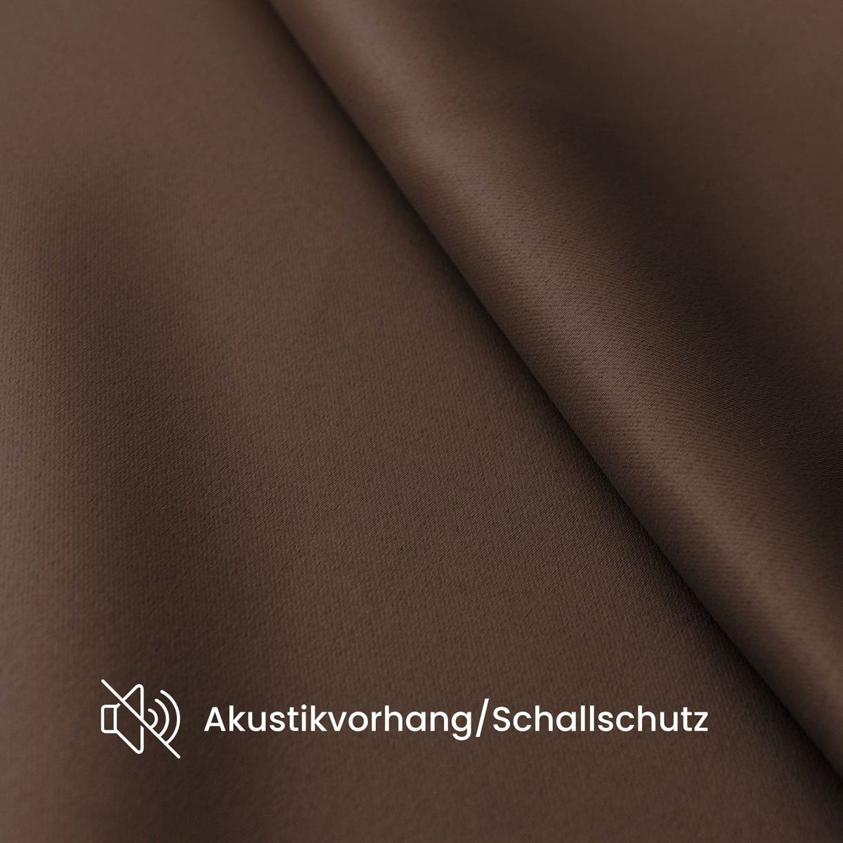 Verdunkelungsvorhang "Akustikvorhang" dunkelbraun Viktoria
