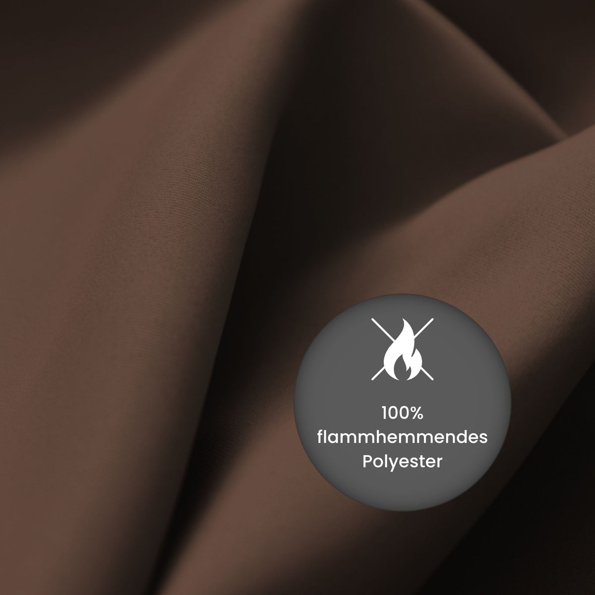 Verdunkelungsvorhang "Akustikvorhang" dunkelbraun Viktoria