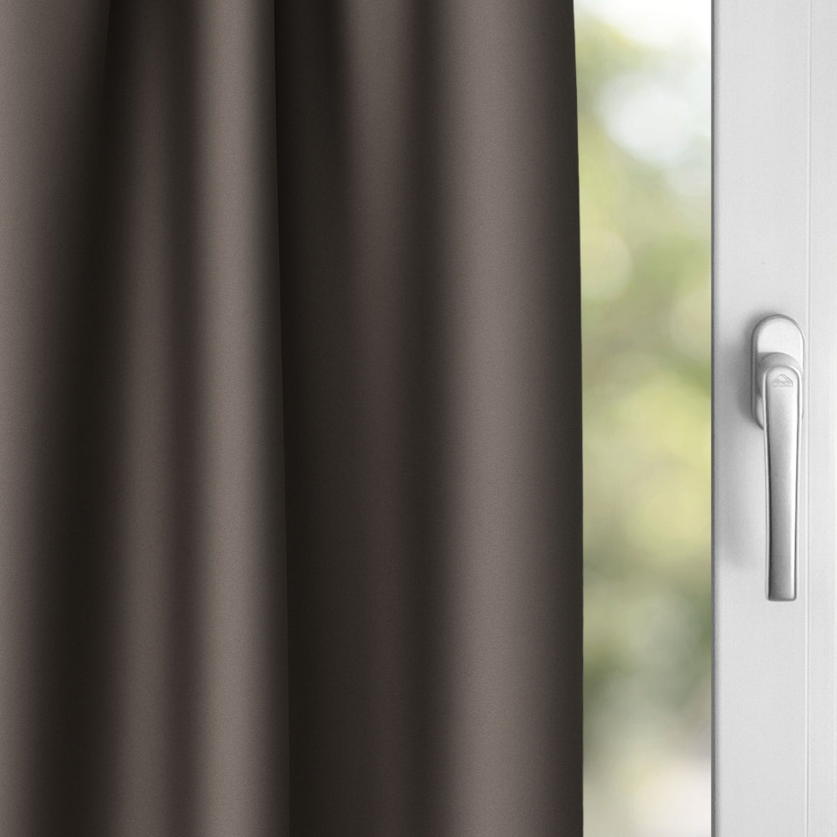 Verdunkelungsvorhang "Akustikvorhang" grau braun Viktoria