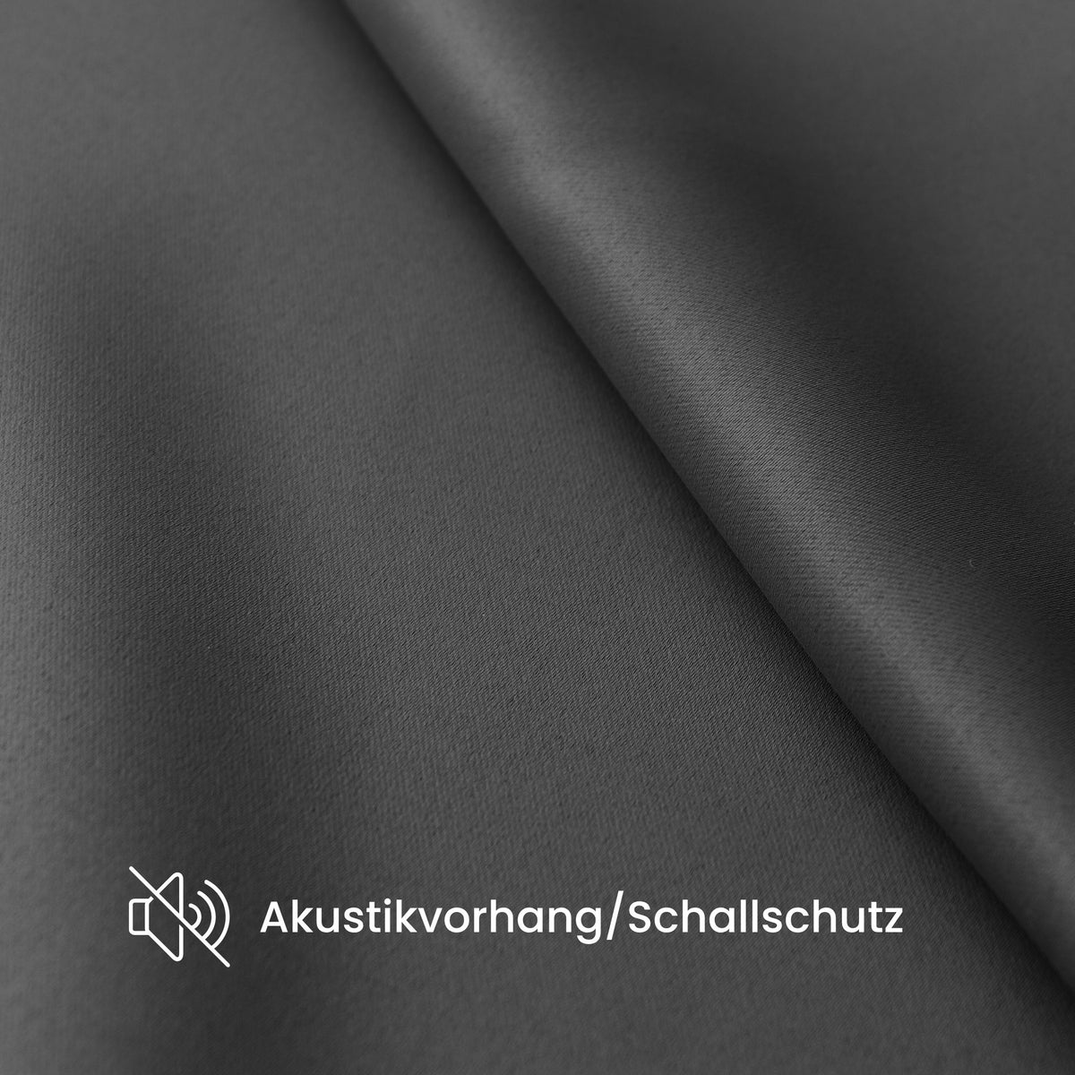 Verdunkelungsvorhang "Akustikvorhang" dunkelgrau Viktoria