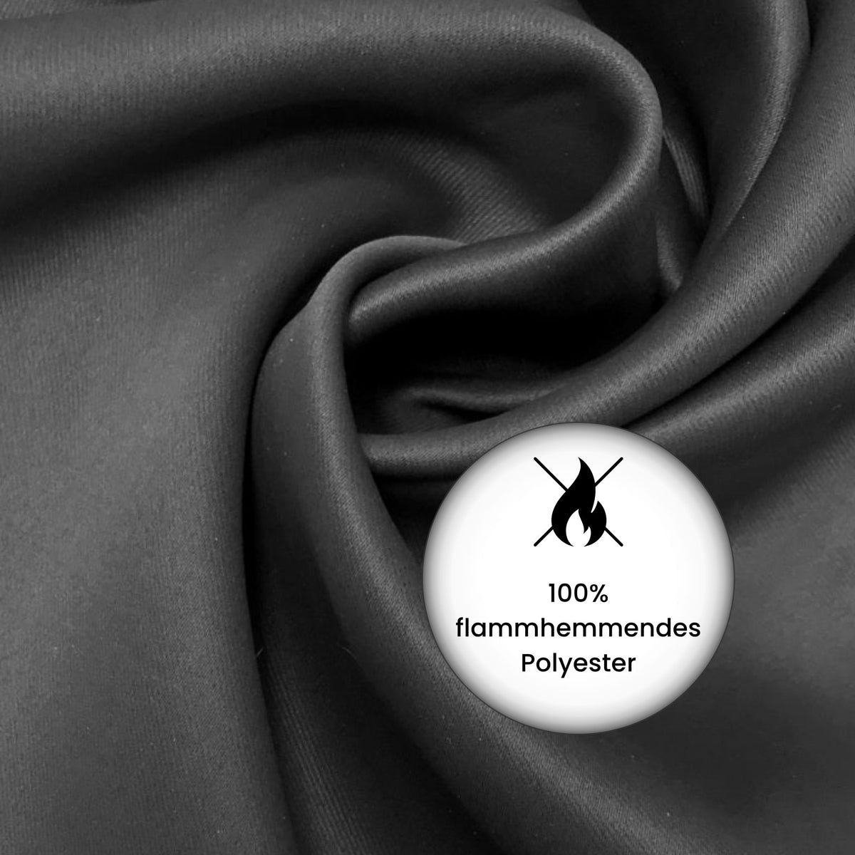 Verdunkelungsvorhang "Akustikvorhang" dunkelgrau Viktoria