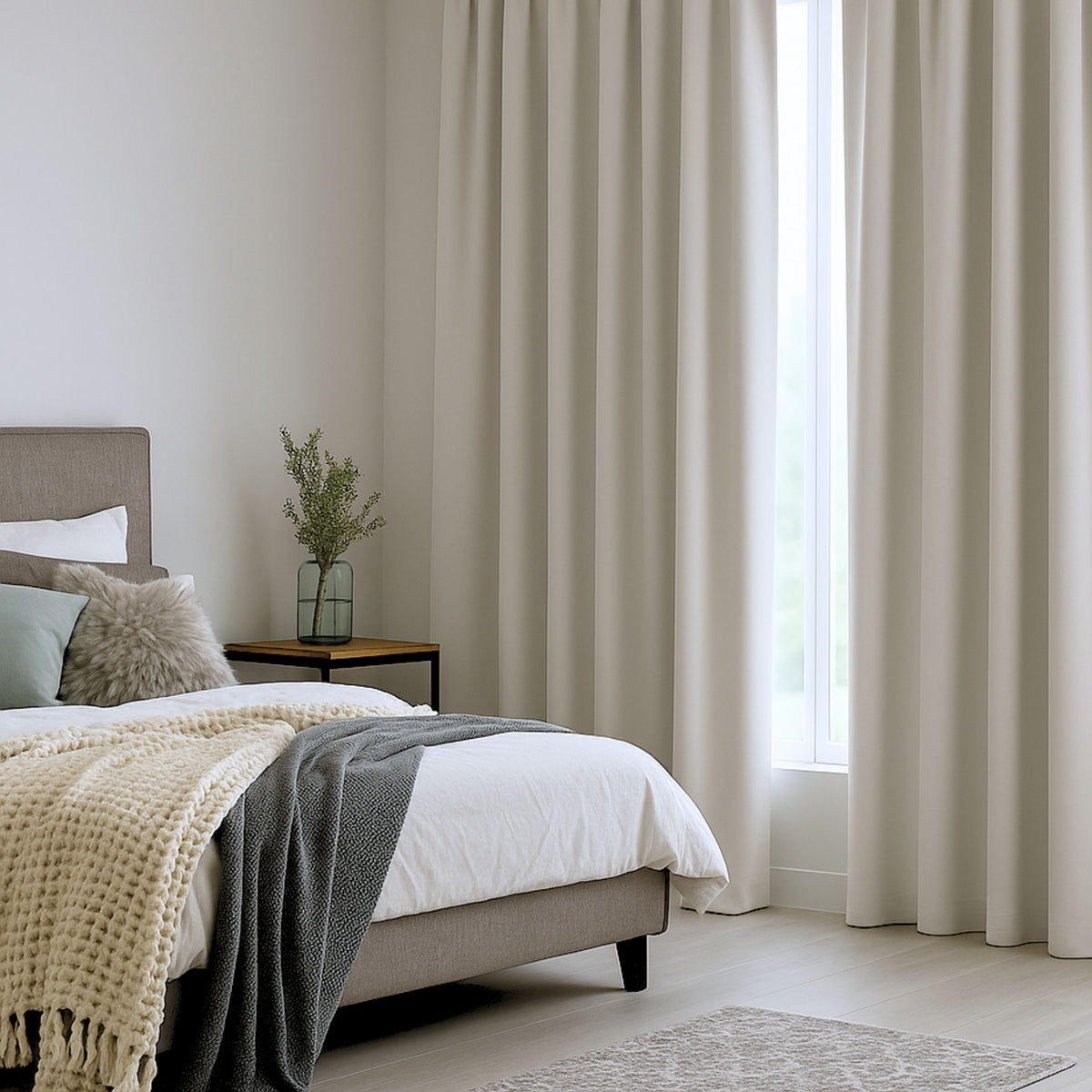 Verdunkelungsvorhang "Akustikvorhang" zartgrau Viktoria