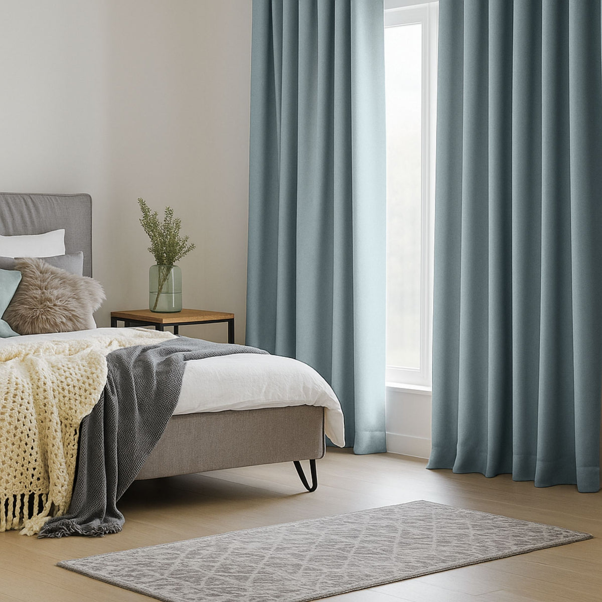 Verdunkelungsvorhang "Akustikvorhang" zarttürkis Viktoria