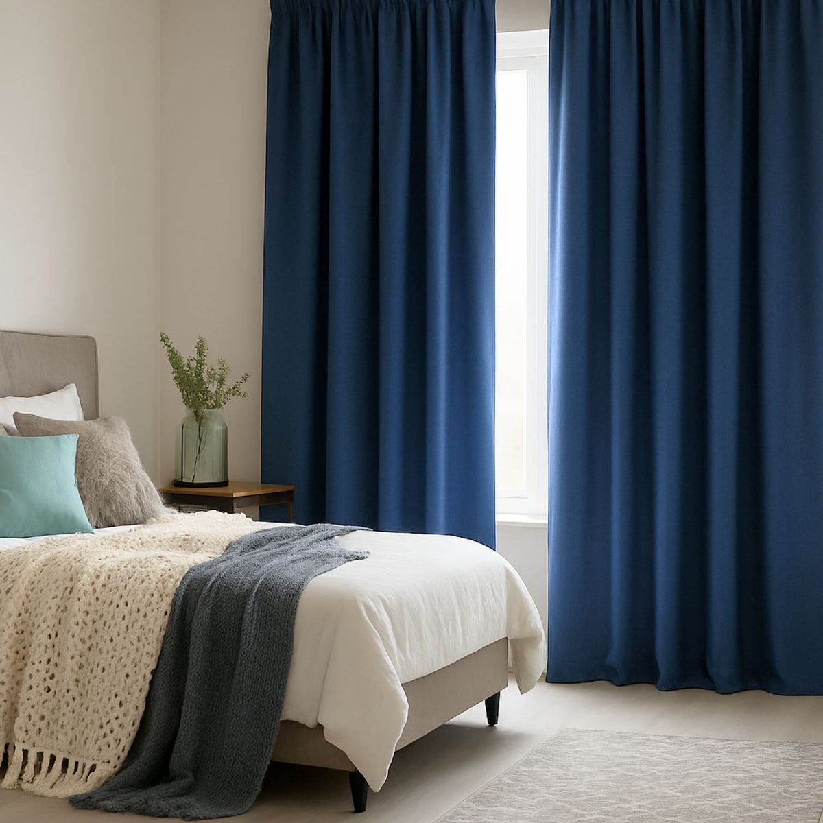 Verdunkelungsvorhang "Akustikvorhang" marineblau Viktoria