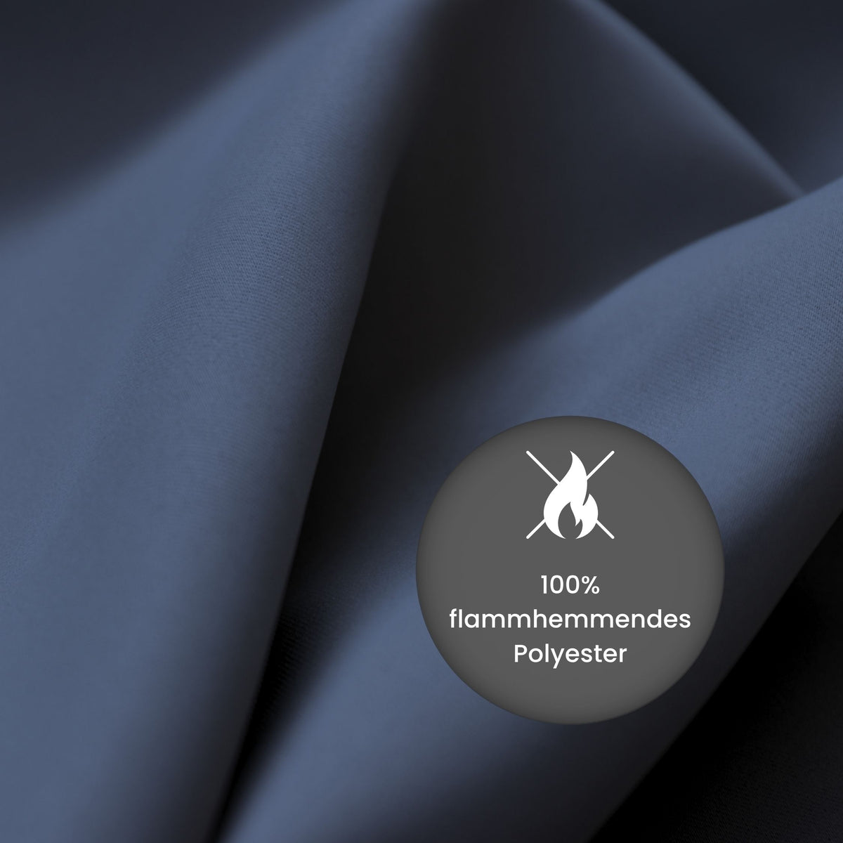 Verdunkelungsvorhang "Akustikvorhang" nachtblau Viktoria