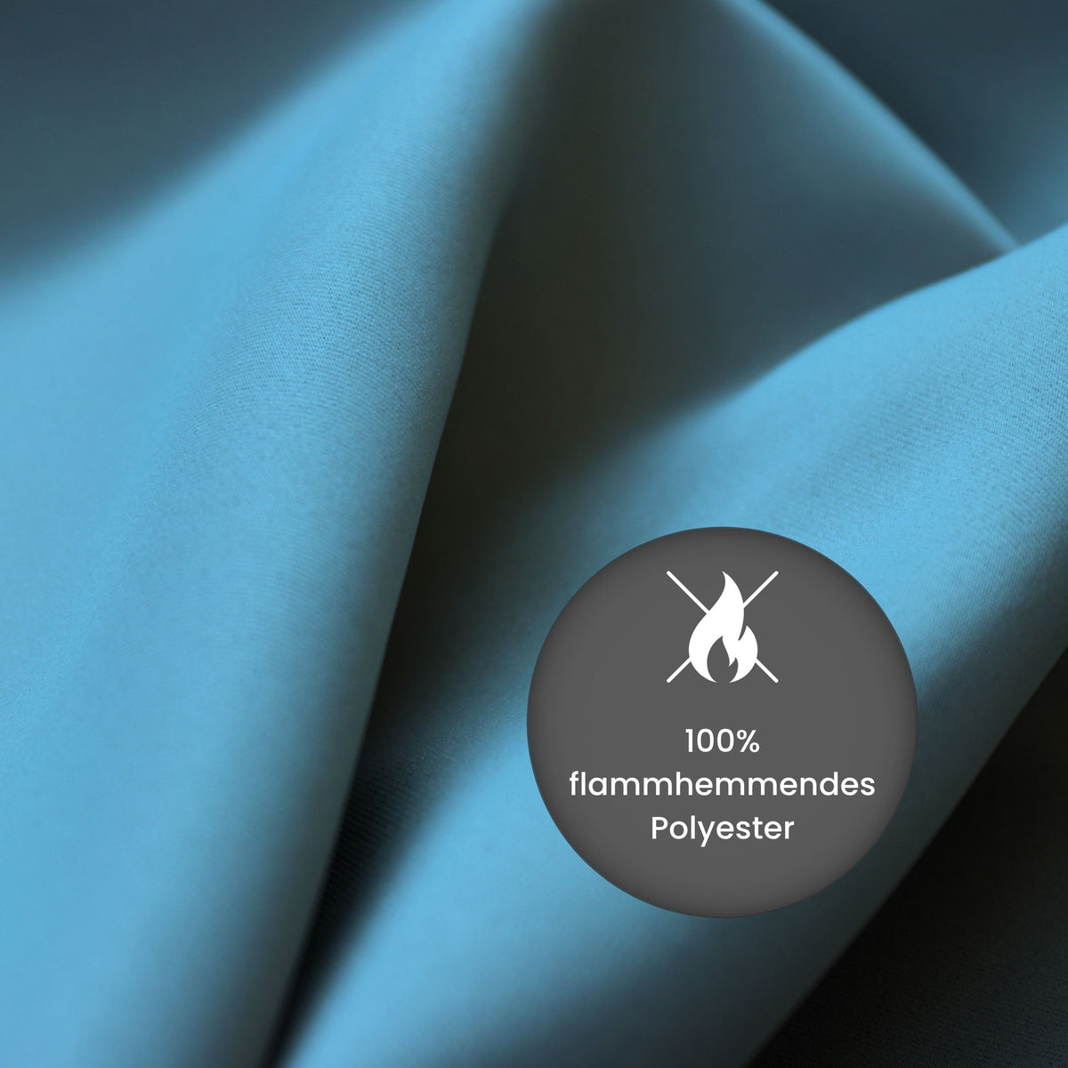 Verdunkelungsvorhang "Akustikvorhang" stahlblau Viktoria