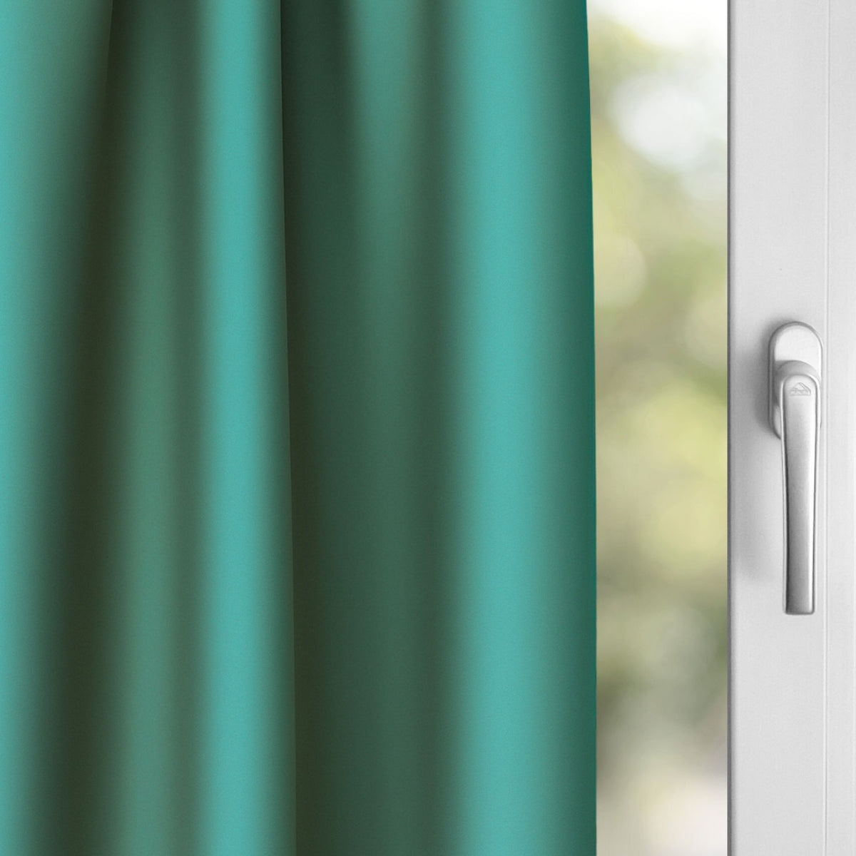Verdunkelungsvorhang "Akustikvorhang" grün blau Viktoria