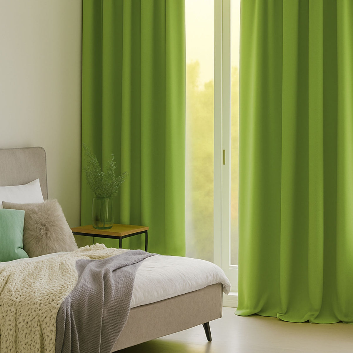 Verdunkelungsvorhang "Akustikvorhang" olivgrün Viktoria