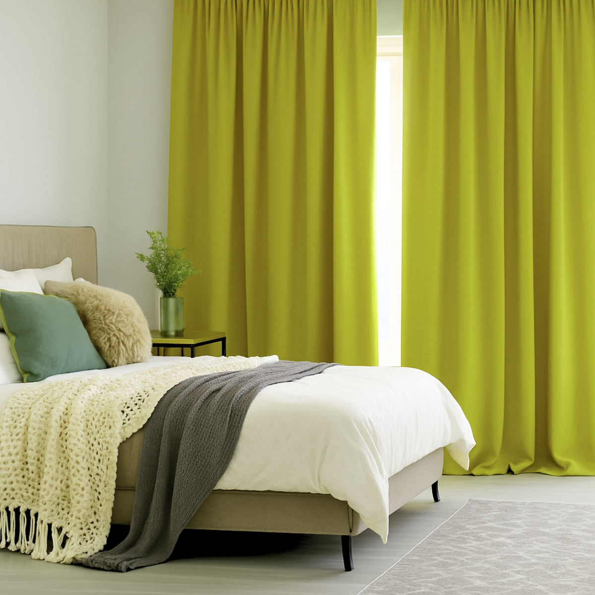 Verdunkelungsvorhang "Akustikvorhang" senfgelb Viktoria