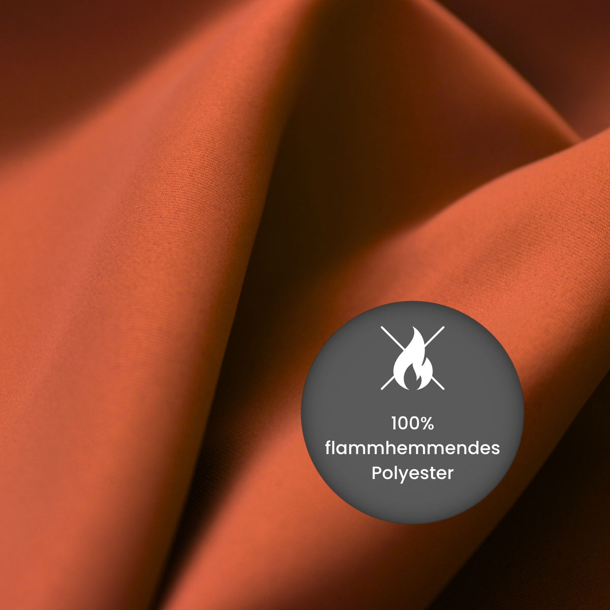 Verdunkelungsvorhang "Akustikvorhang" kupferrot Viktoria