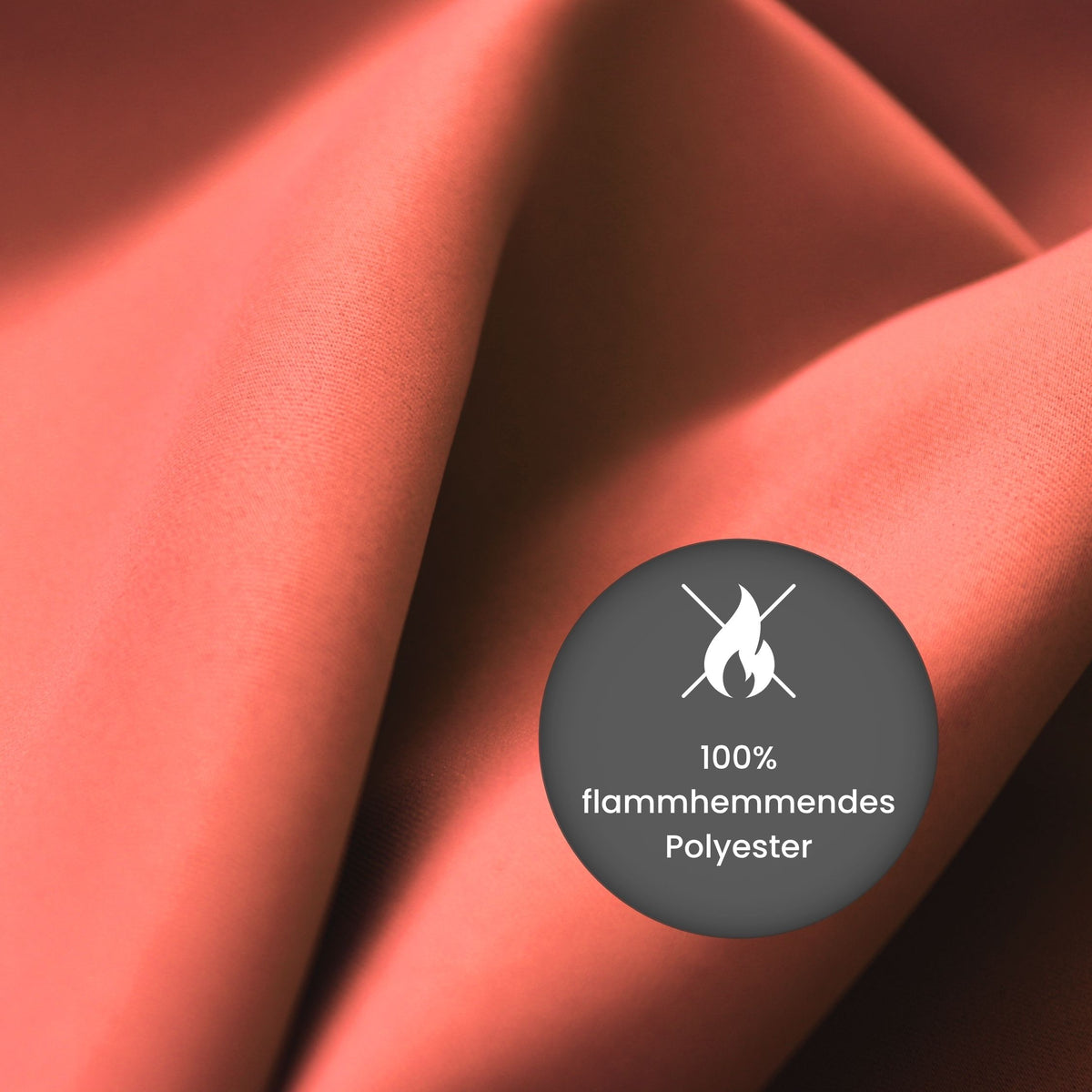 Verdunkelungsvorhang "Akustikvorhang" korallenrot Viktoria