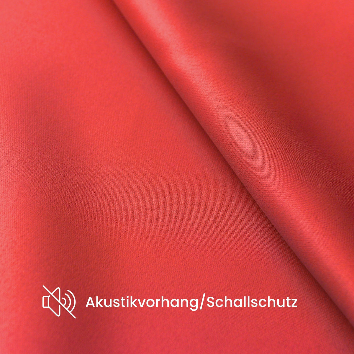 Verdunkelungsvorhang "Akustikvorhang" tomatenrot Viktoria
