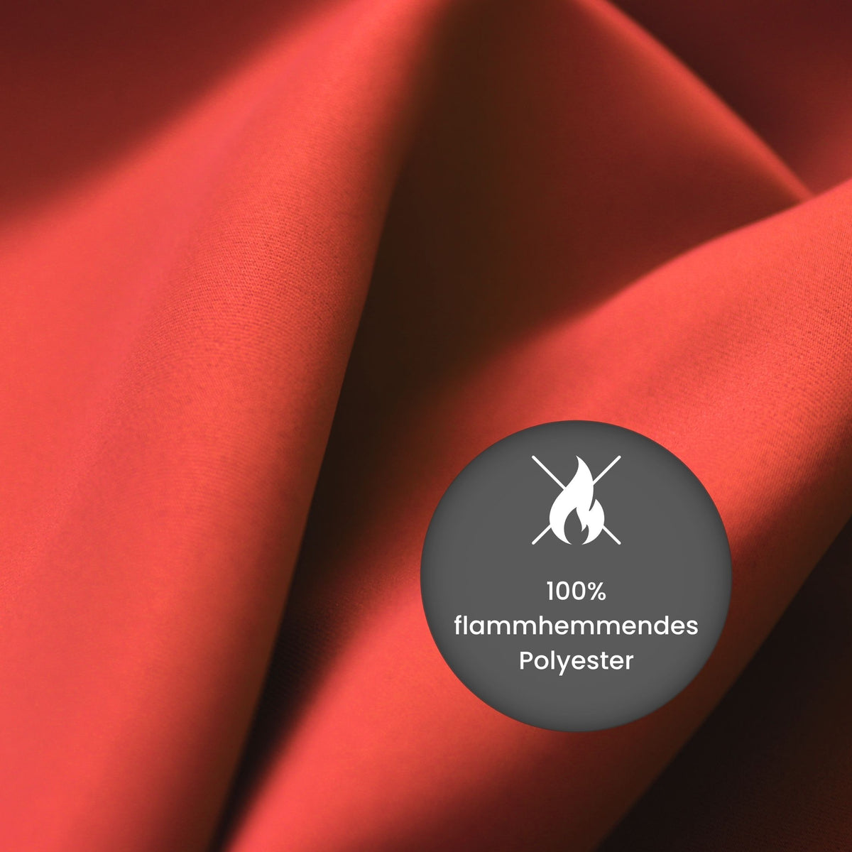 Verdunkelungsvorhang "Akustikvorhang" tomatenrot Viktoria