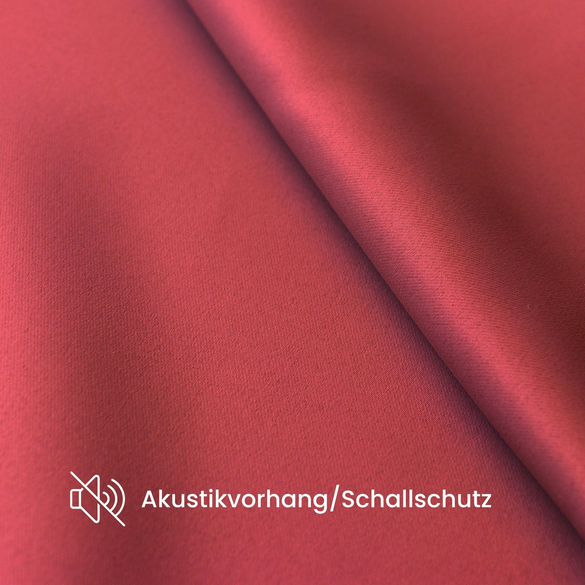 Verdunkelungsvorhang "Akustikvorhang" ziegelrot Viktoria