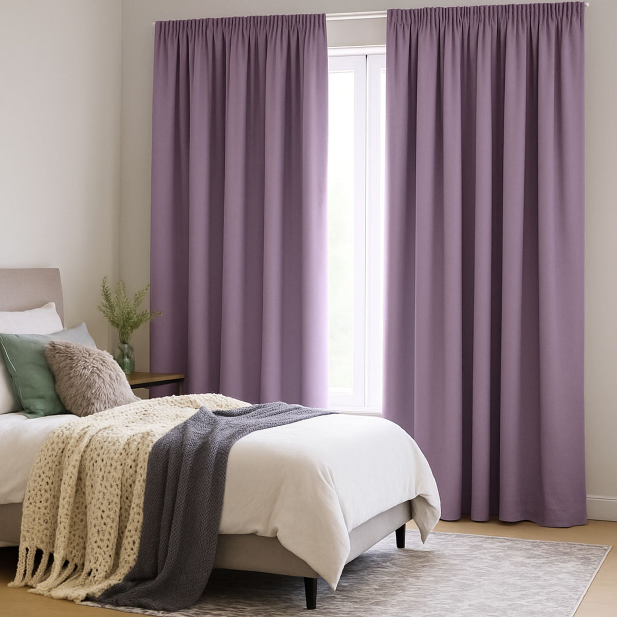 Verdunkelungsvorhang "Akustikvorhang" flieder Viktoria