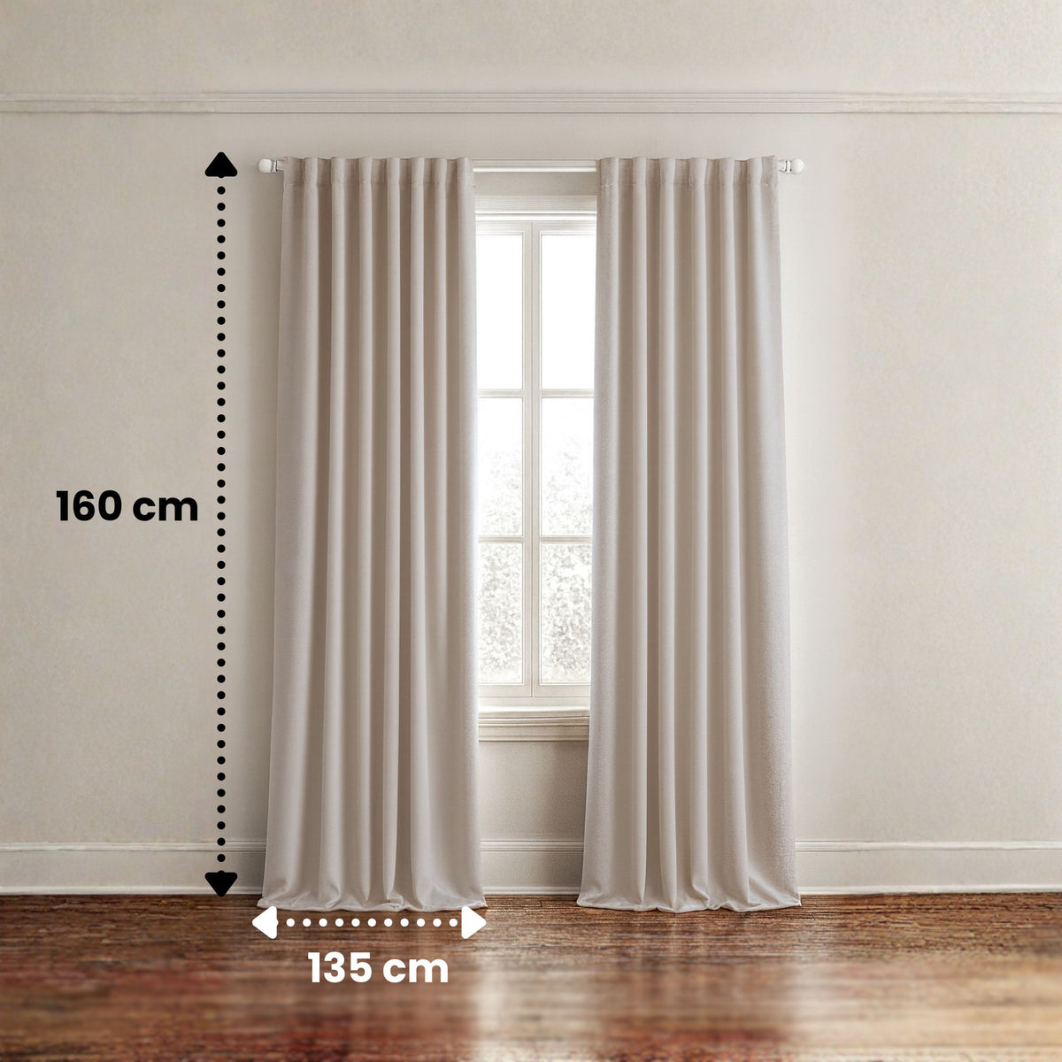 Verdunkelungsvorhang "Akustikvorhang, Thermovorhang, Windfangvorhang" natur Maloja