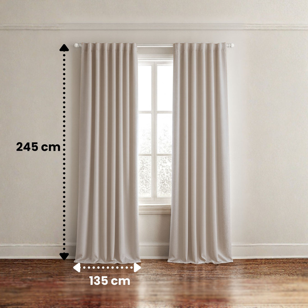 Verdunkelungsvorhang "Akustikvorhang, Thermovorhang, Windfangvorhang" natur Maloja