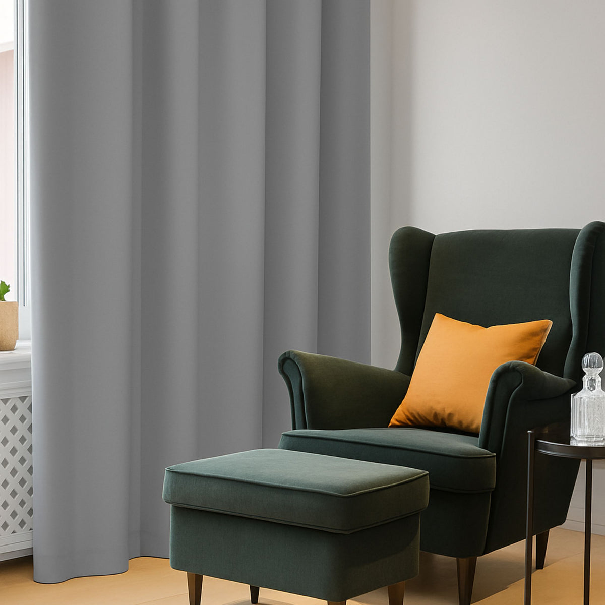 Verdunkelungsvorhang "Akustikvorhang, Thermovorhang, Windfangvorhang" grau Maloja