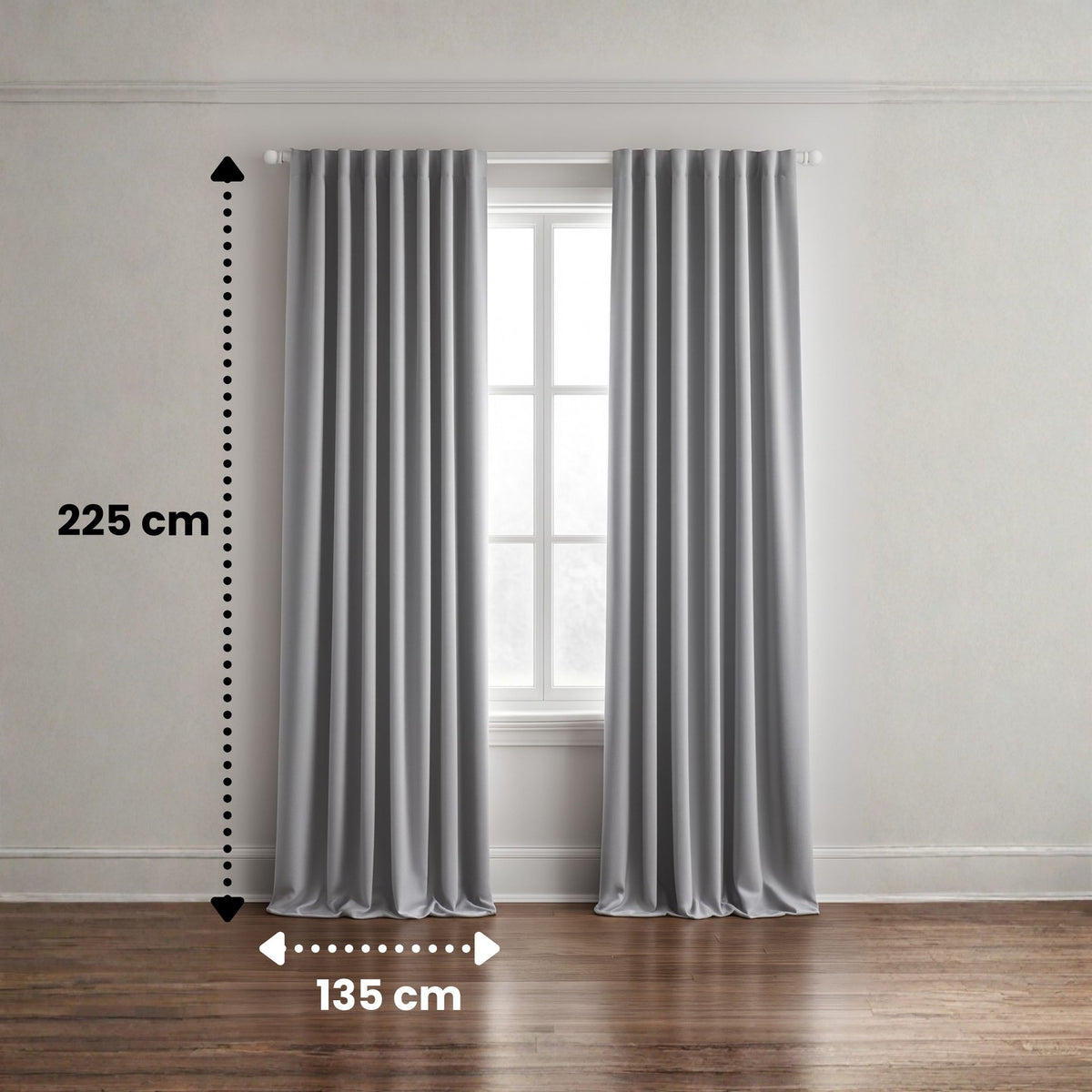 Verdunkelungsvorhang "Akustikvorhang, Thermovorhang, Windfangvorhang" grau Maloja