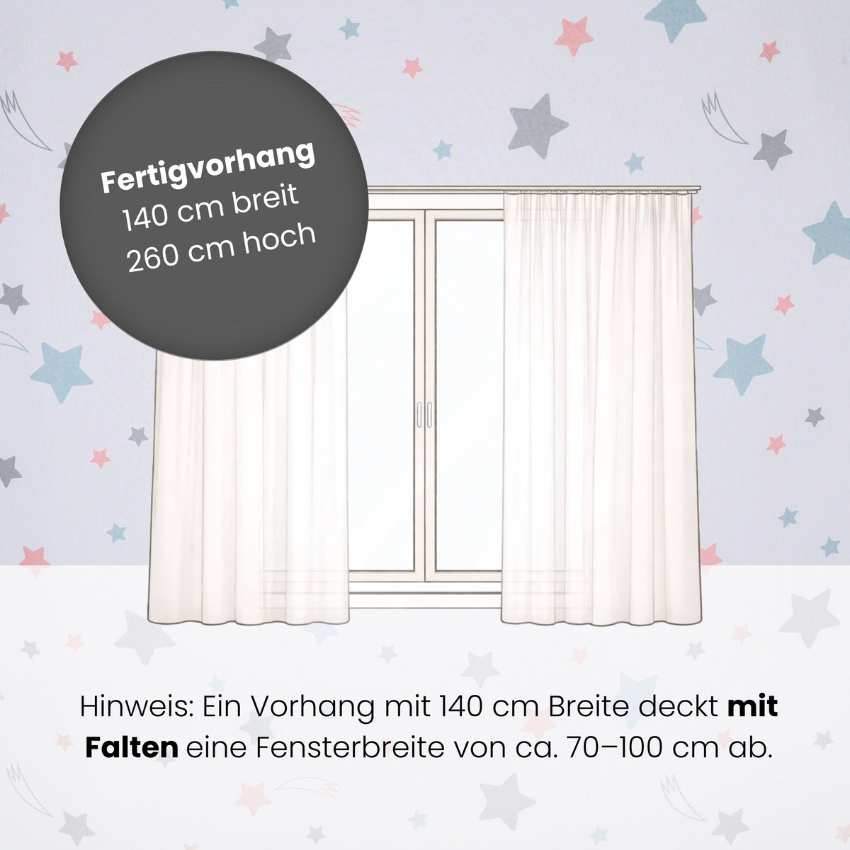 Day curtain "Stars" colorful Noa