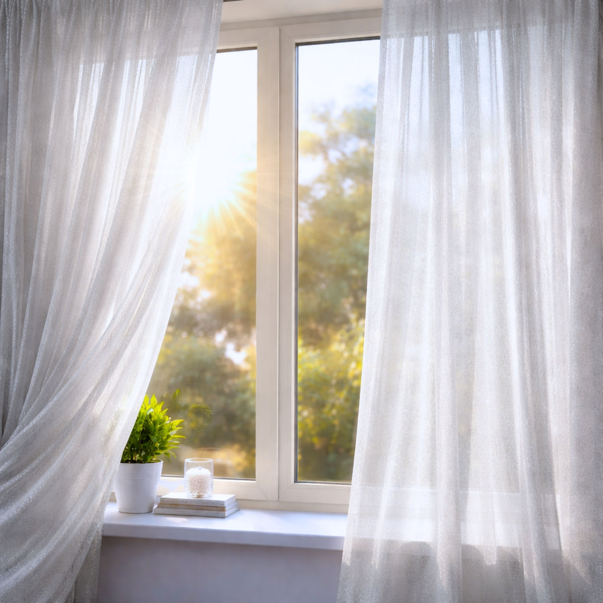 "Protection solaire" Curtain quotidien Silver Soleil